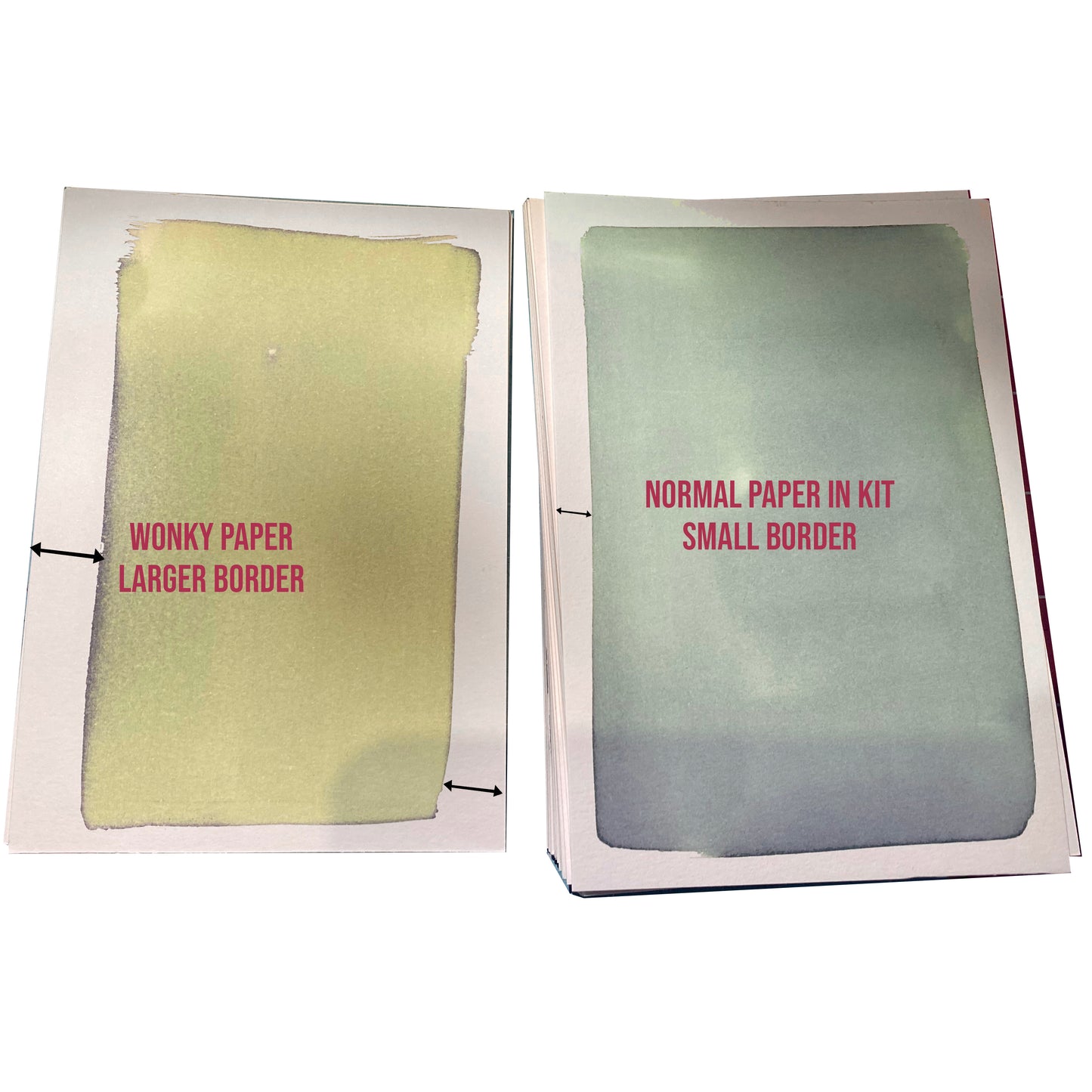 Wonky cyanotype kit: 5 x postcard size paper