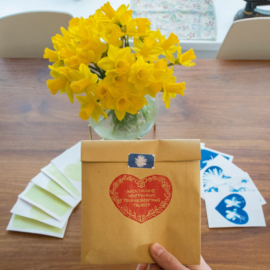 Love themed Cyanotype Flower and Plant Sun Printing Kit