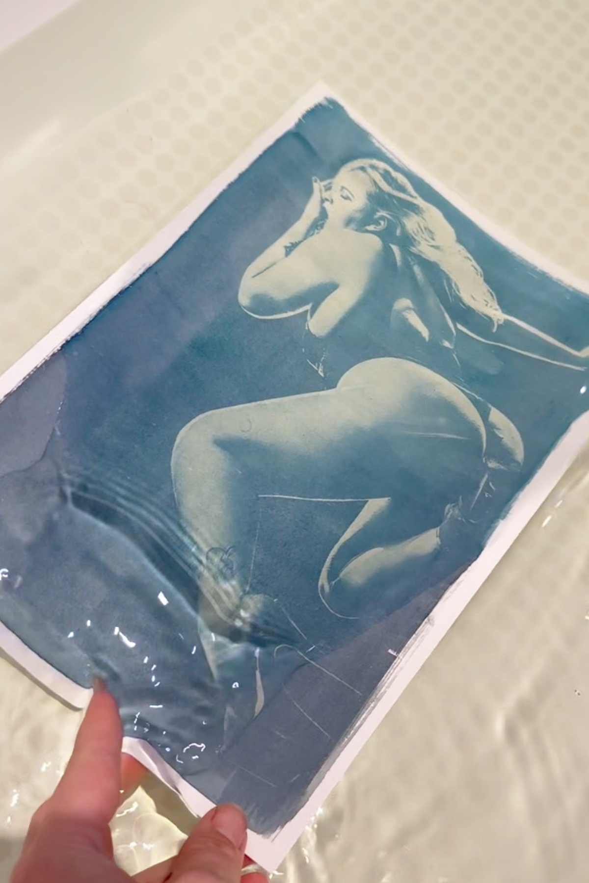 Custom Cyanotype Pole Art Print – One of a Kind Artwork