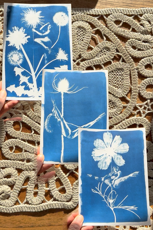 Custom Cyanotype Pole Art Print – One of a Kind Artwork
