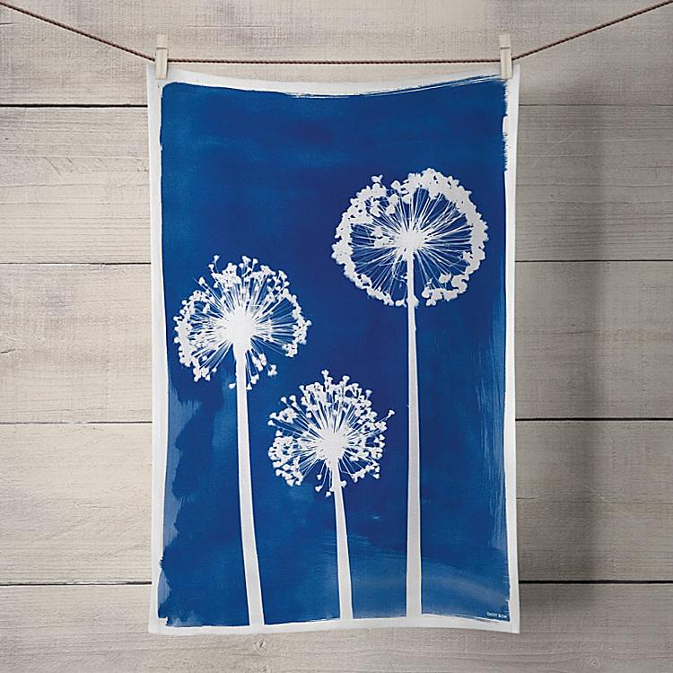 Organic cotton tea towels: nature inspired plant print