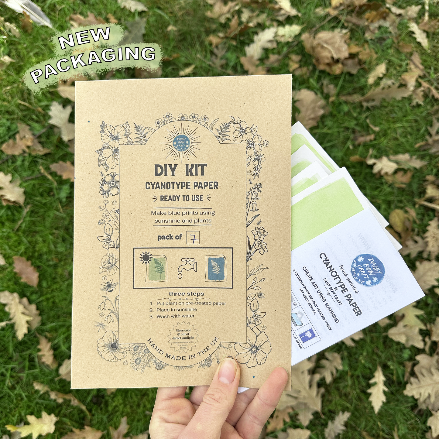 Easy Hand Painted Cyanotype Paper Kit by Daisy Bow