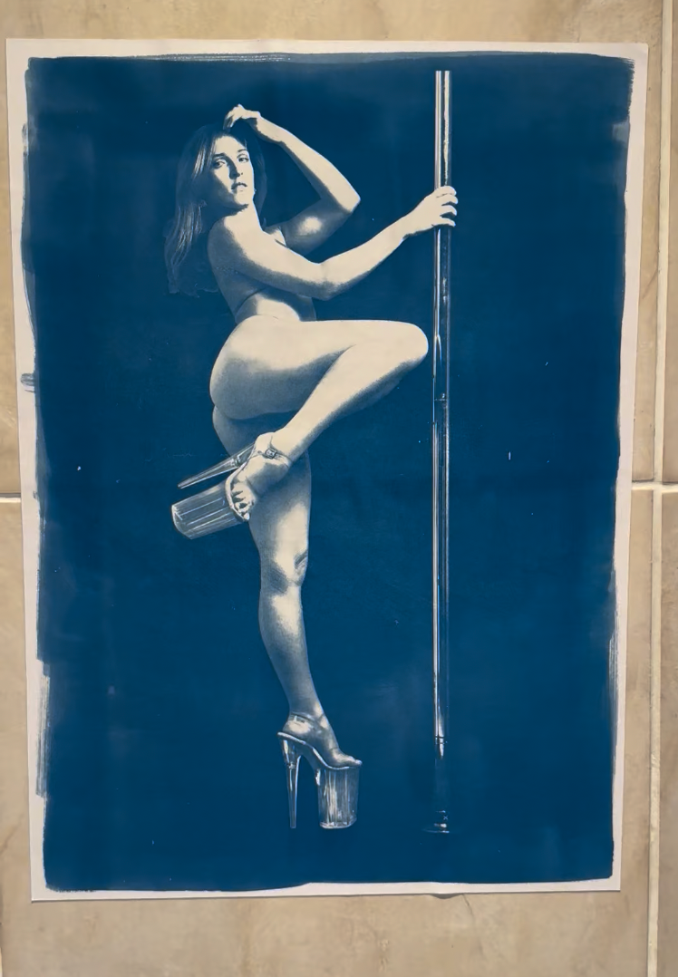 Custom Cyanotype Pole Art Print – One of a Kind Artwork
