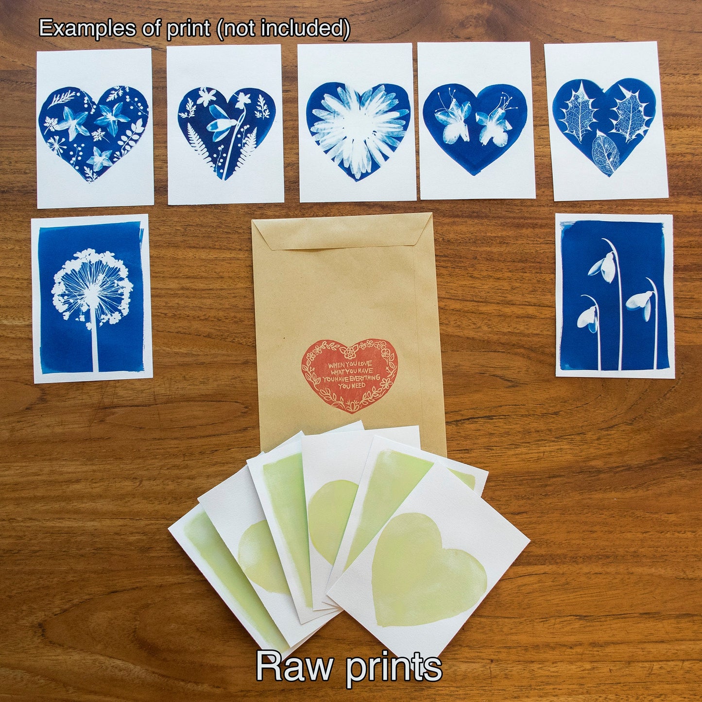 Love themed Cyanotype Flower and Plant Sun Printing Kit