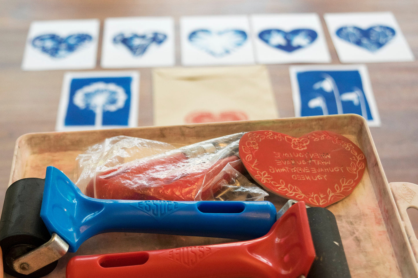 Love themed Cyanotype Flower and Plant Sun Printing Kit